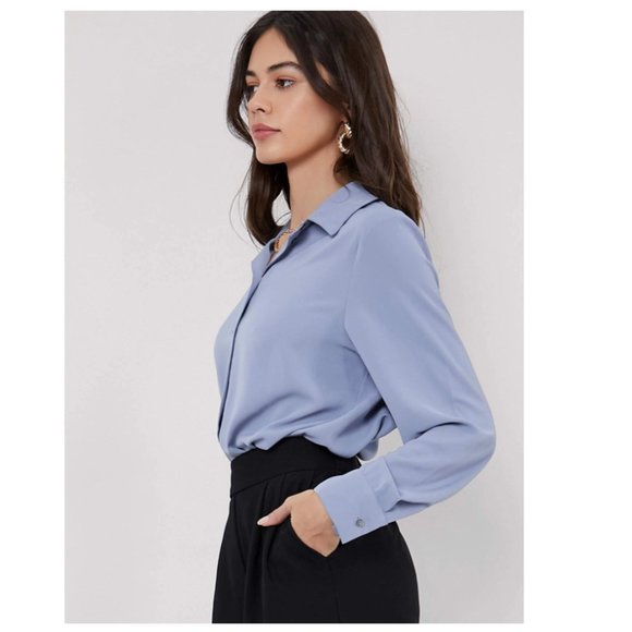 Fold Pleated Back Blouse - Picture 3 of 4